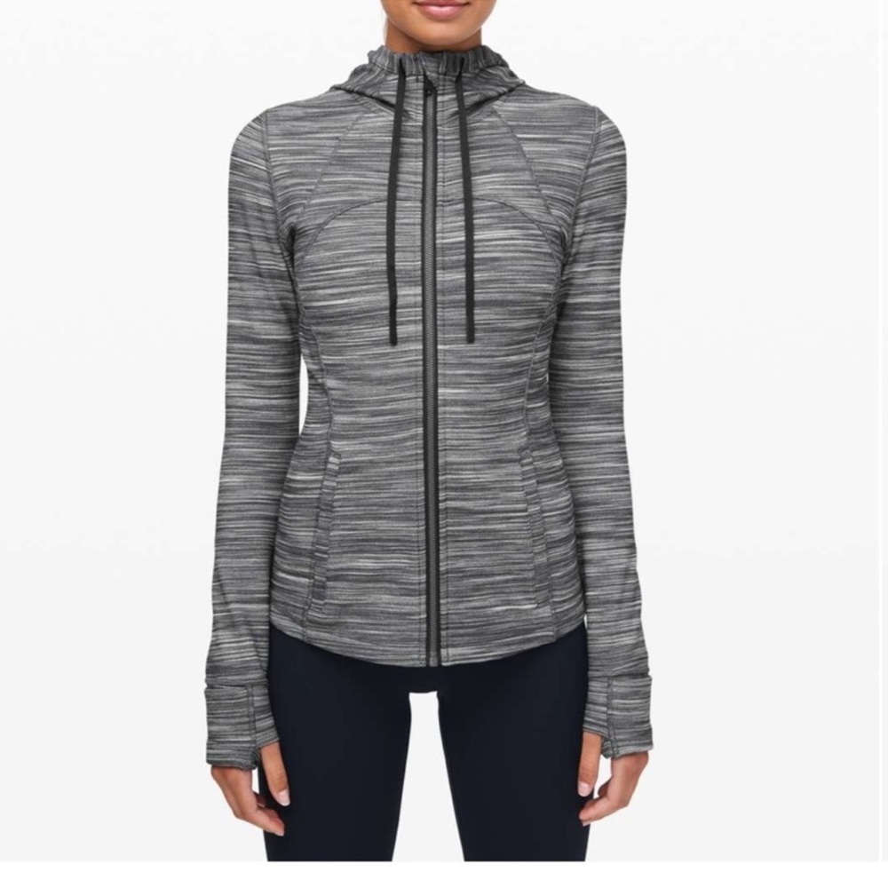 Lululemon Hooded Define Jacket *Nulu Heathered Black/White/Black size 6 - Picture 8 of 14